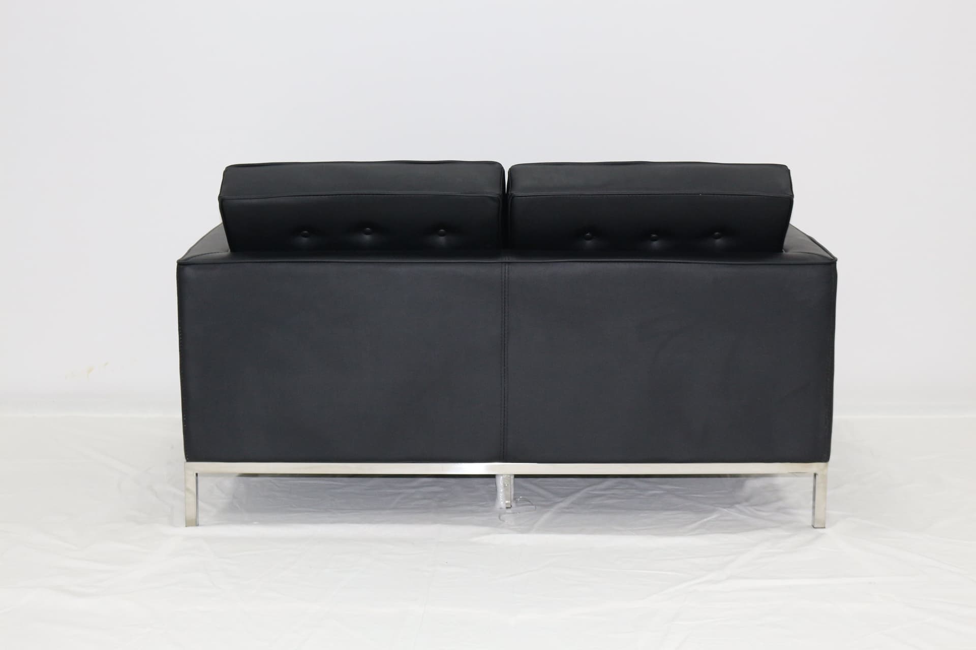 Milano sofa Black Leather (2 seater)