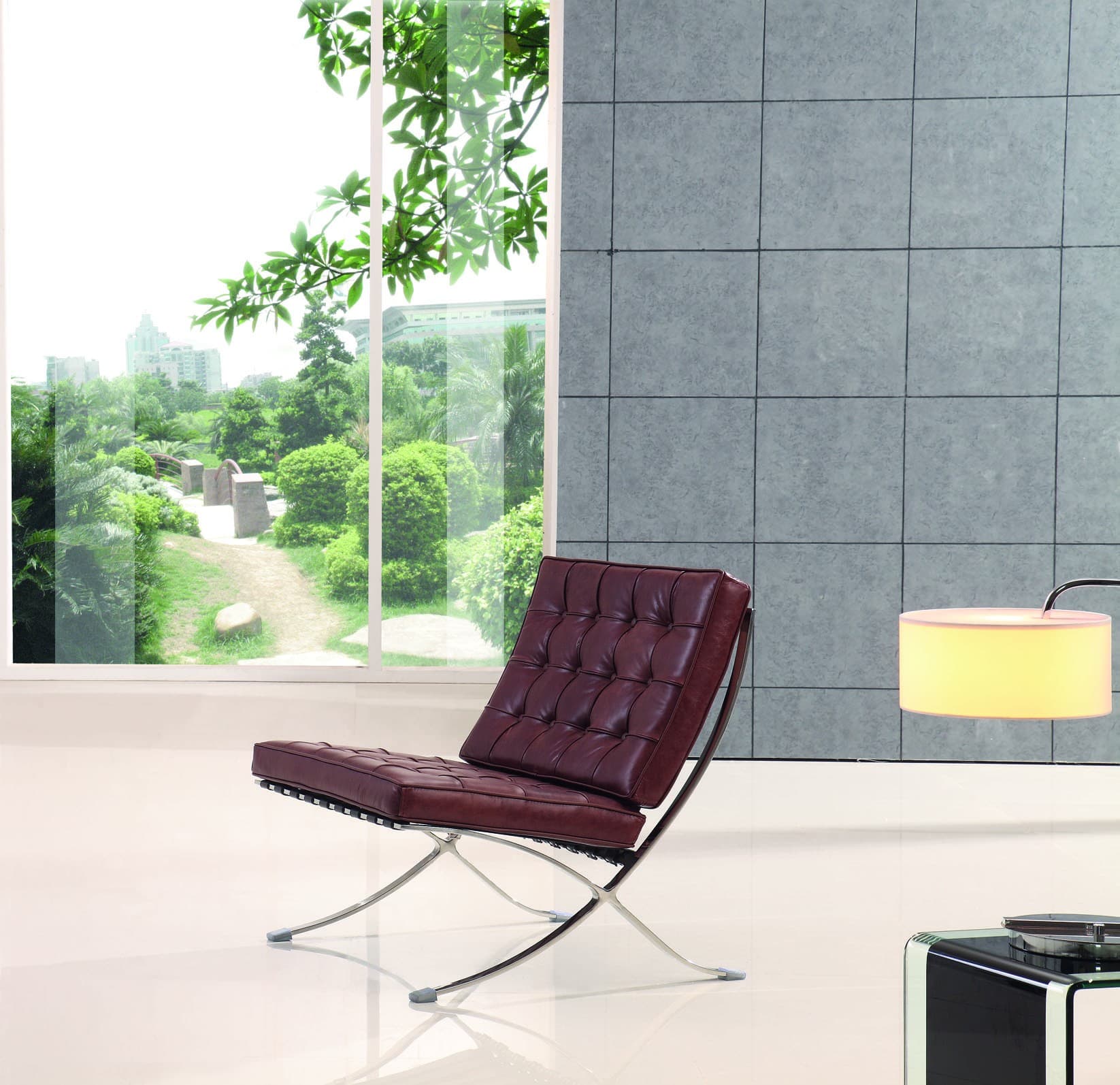 Fauteuil Mid-Century Iconique Cuir Brun Foncé