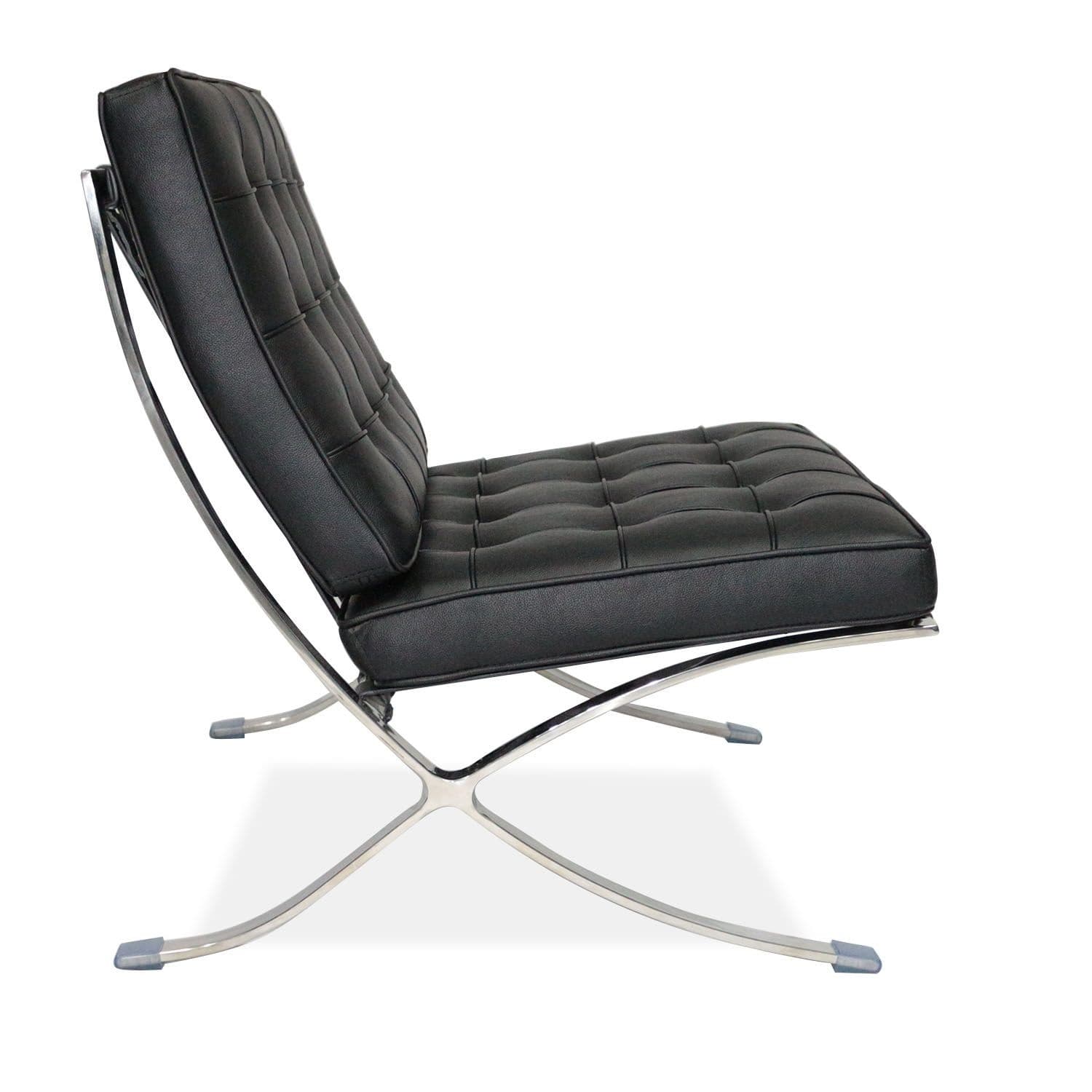 Fauteuil Mid-Century Iconique Cuir Noir