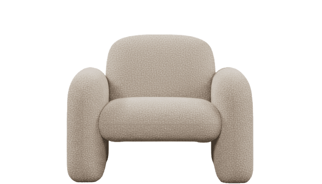 Bertie Boucle Mink 1 Seater