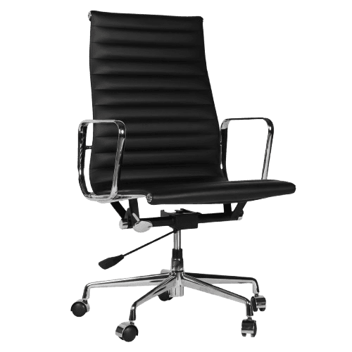Architect Office Chair High Back Black Leather
