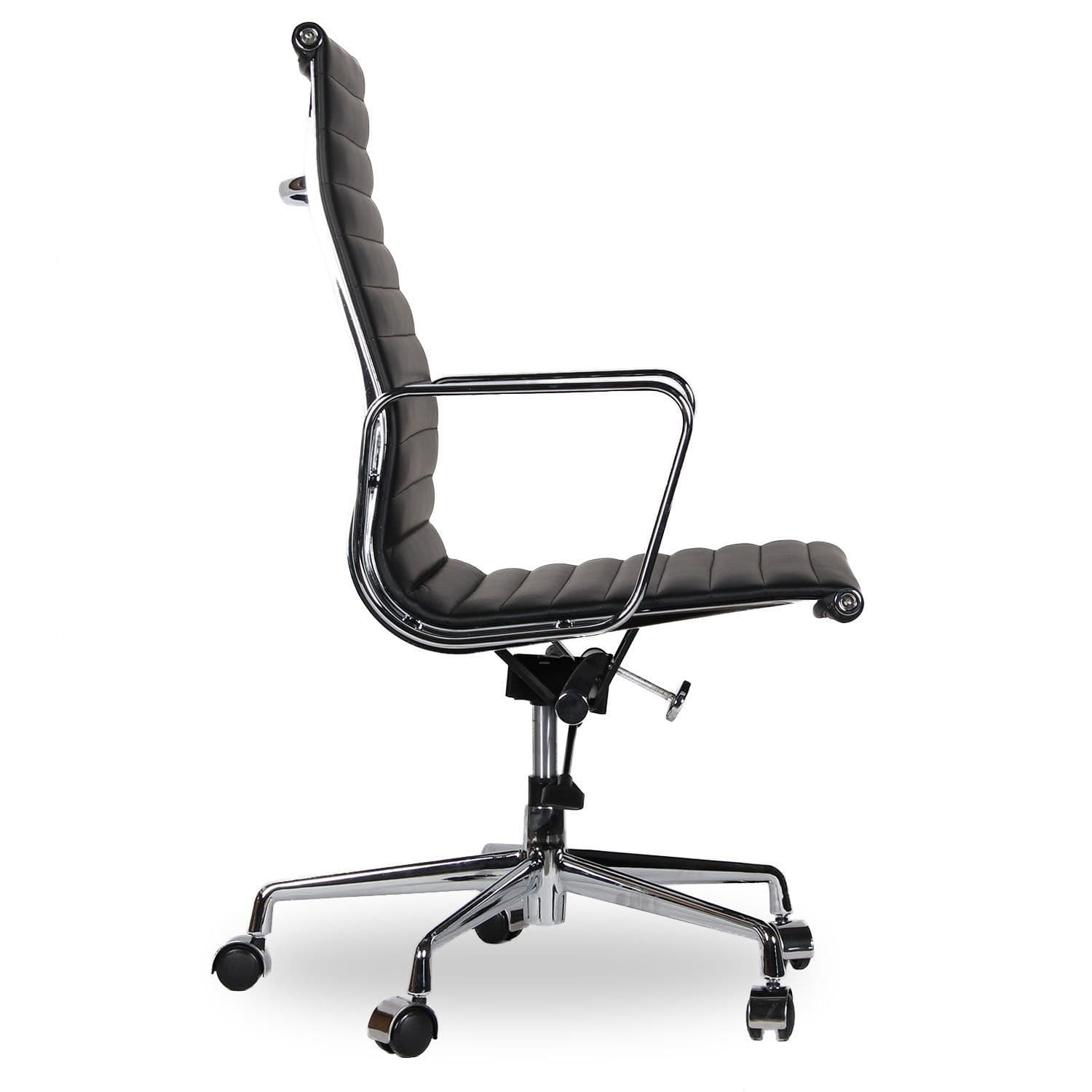 Architect Office Chair High Back Black Leather