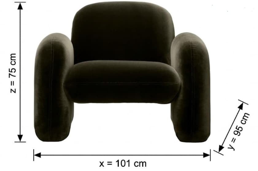Bertie Cotton Velvet Armchair – Cypress Green