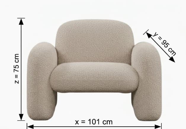 Bertie Bouclé Lounge Armchair