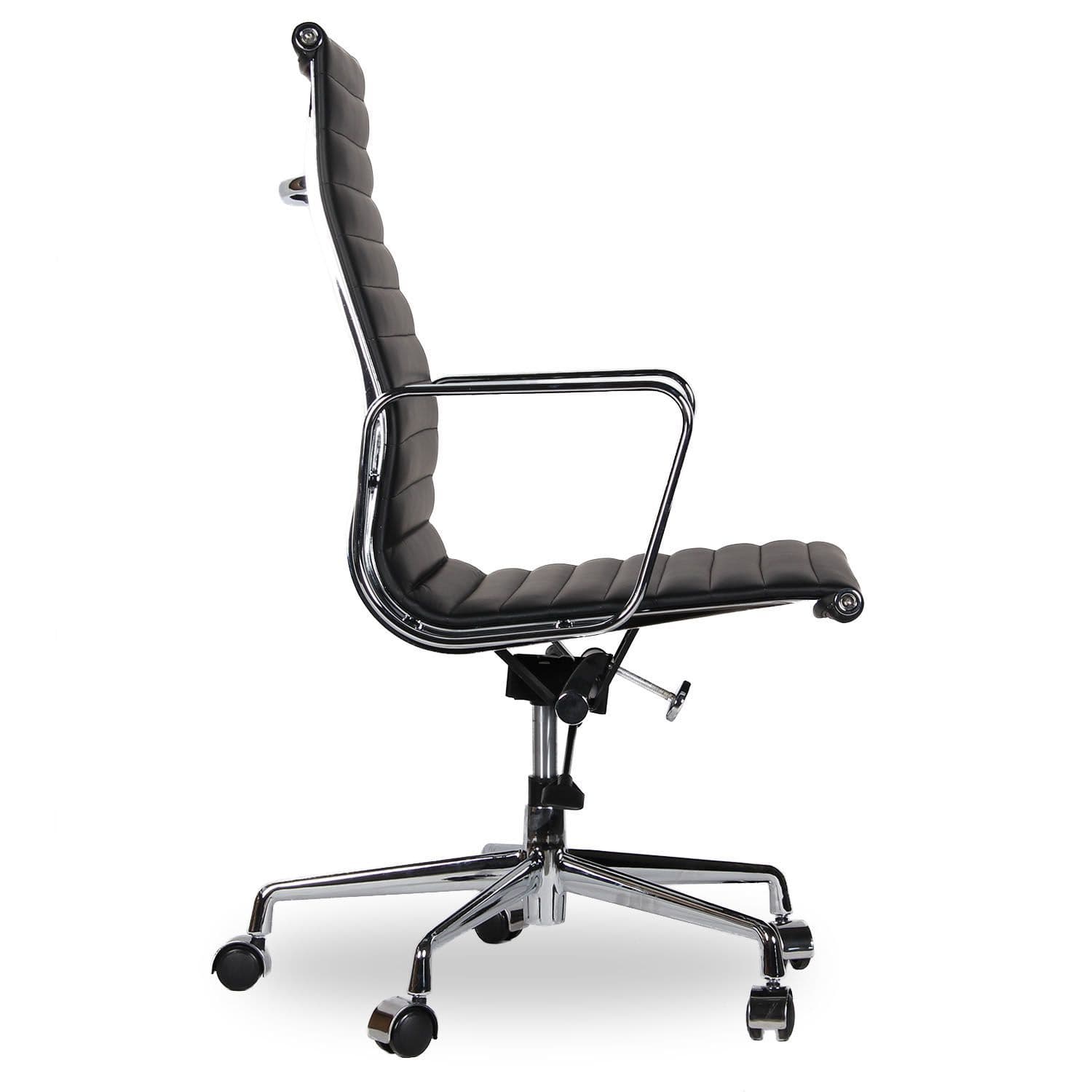 Chaise de Bureau “Architect” Dossier Haut en Cuir Marron