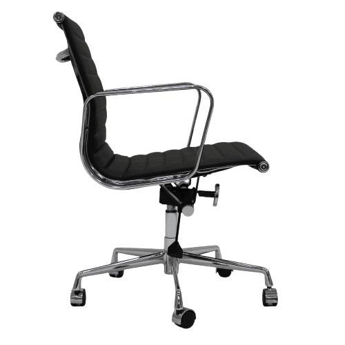 Architect's Office Chair Low Back Black Leather
