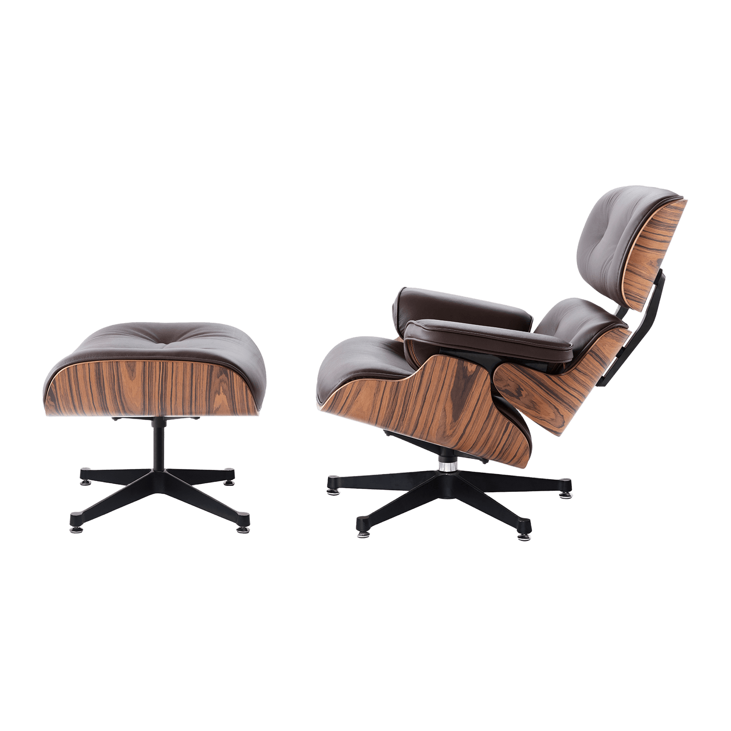 Mid-Century-Lounge-Chair-with-Ottoman-Brown-Leather