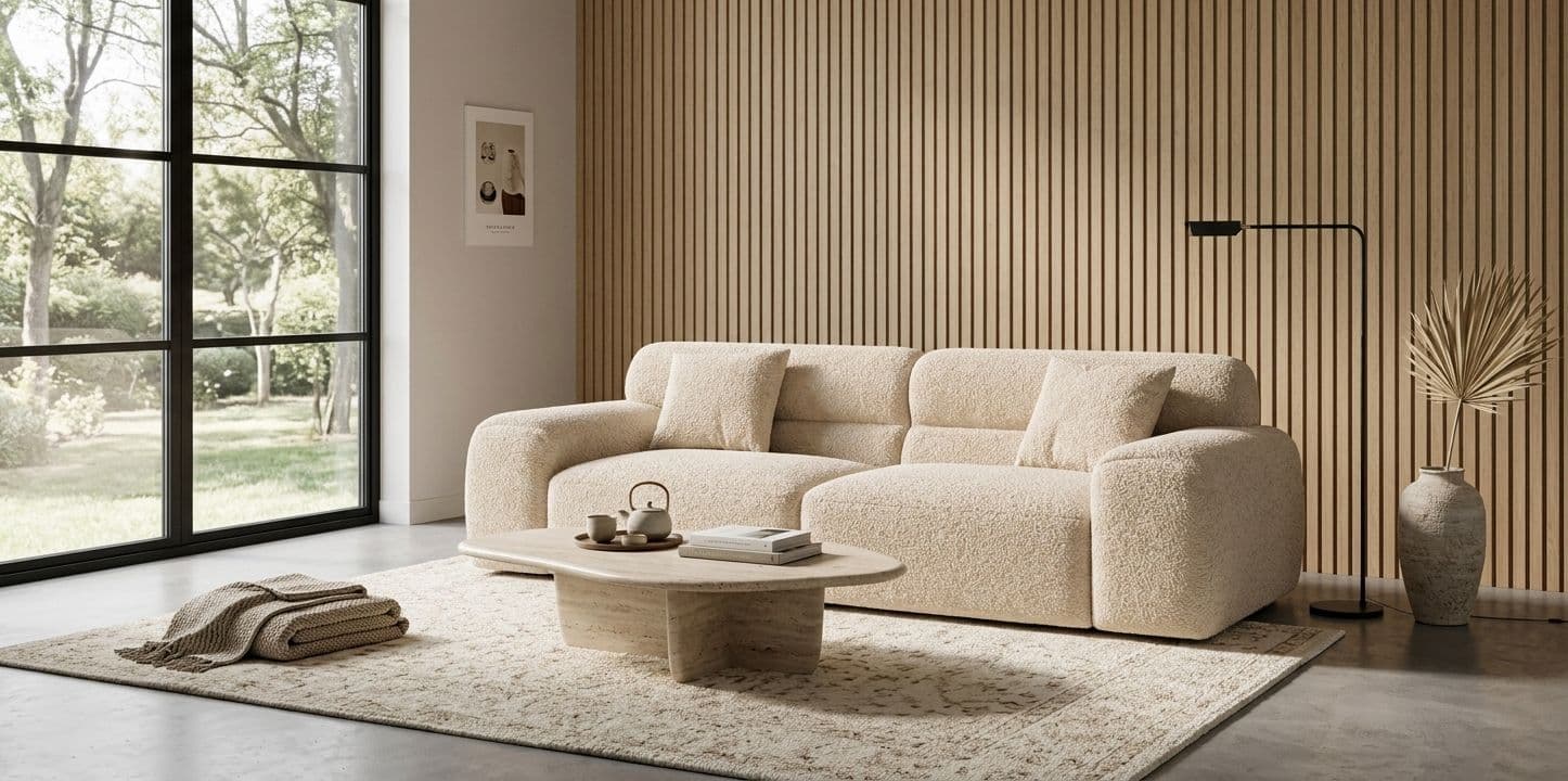 Kasper sofa beige boucle